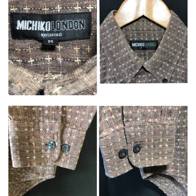MICHIKO LONDON(ミチコロンドン)の【Machiko London】ブラウン　柄シャツ メンズのトップス(シャツ)の商品写真