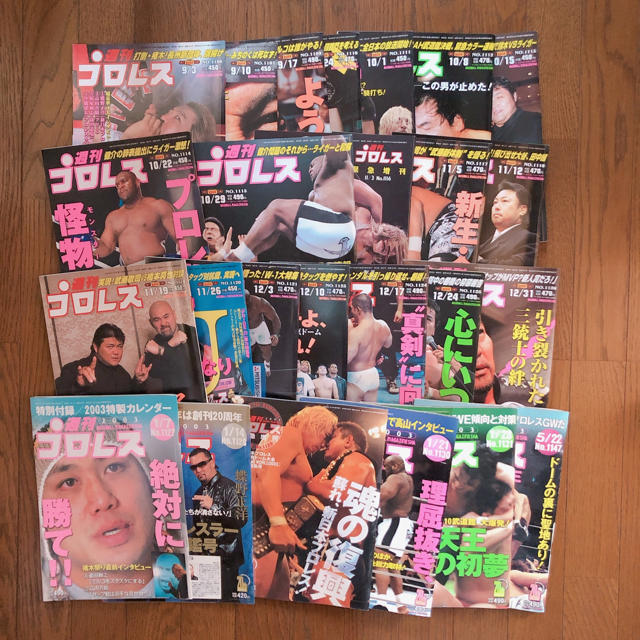 週刊プロレス　No.1106〜1131＋1147 スポーツ/アウトドアのスポーツ/アウトドア その他(格闘技/プロレス)の商品写真