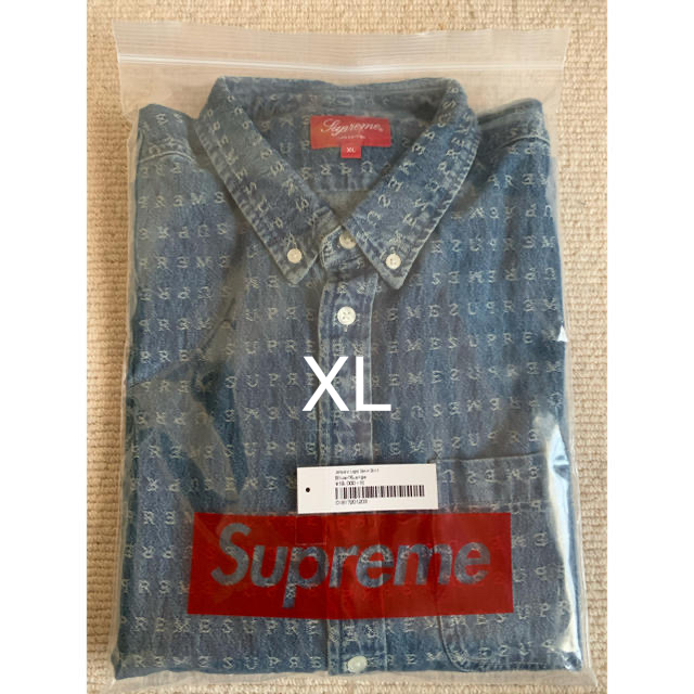 supreme Jacquard Logos Denim Shirt