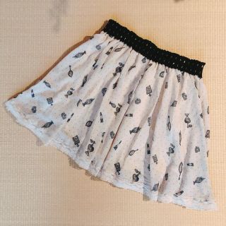 アクシーズファム(axes femme)の【美品/送料込匿名配送】axes コスメ柄シフォンスカート(ミニスカート)