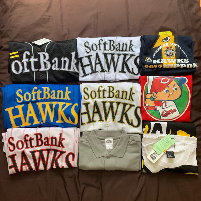 【ソフトバンク、カープ】ユニ&Tシャツ(9点set) スポーツ/アウトドアの野球(応援グッズ)の商品写真