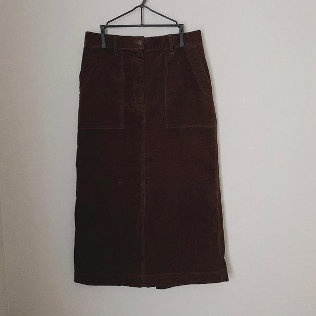 coen(コーエン)のコーデュロイスカート　ブラウン レディースのスカート(ロングスカート)の商品写真