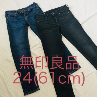 ムジルシリョウヒン(MUJI (無印良品))の無印良品 MUJI スキニー ジーンズ ジーパン デニム　24  61cm(デニム/ジーンズ)