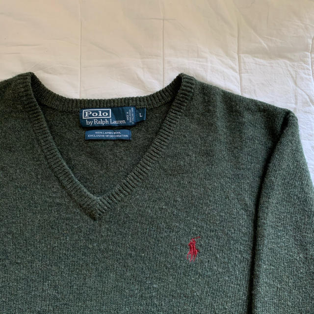 POLO RALPH LAUREN(ポロラルフローレン)のラルフローレン　グリーンニット メンズのトップス(ニット/セーター)の商品写真