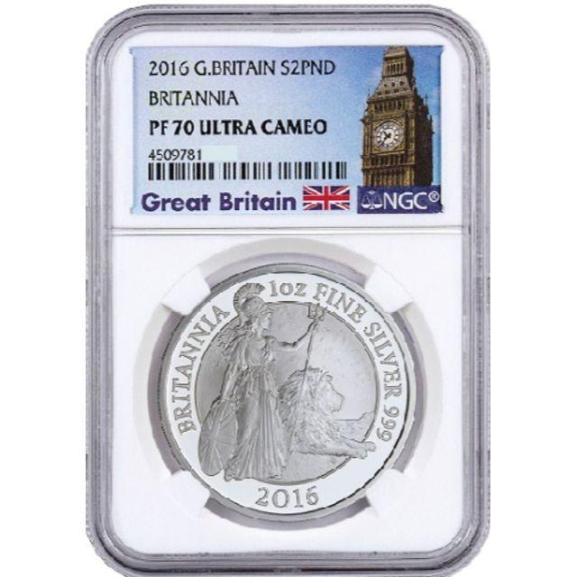 2016年 英国 2ポンド ブリタニアプルーフ銀貨