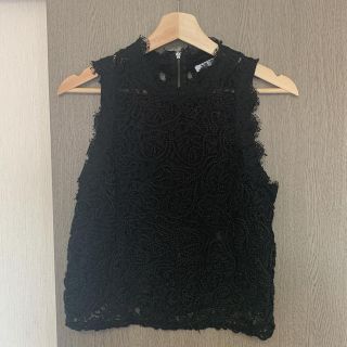 ザラ(ZARA)のZARA レースタンクトップ　ブラック(タンクトップ)