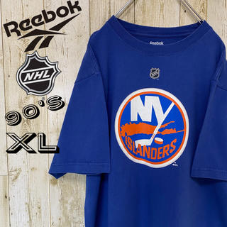リーボック(Reebok)の【激レア】リーボック NHL ☆コラボ Tシャツ☆ 青 ビッグサイズ(Tシャツ/カットソー(半袖/袖なし))