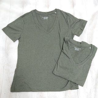 ジーユー(GU)のGU VネックTシャツ Mサイズ 新品 2枚セット(Tシャツ(半袖/袖なし))