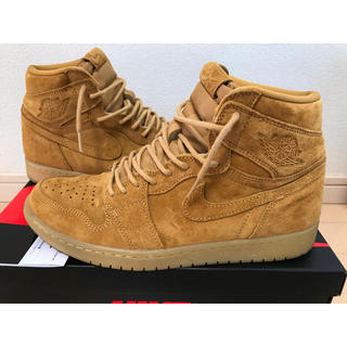 ナイキ(NIKE)の極美品  AIR JORDAN 1 RETRO HIGH OG ウィート(スニーカー)