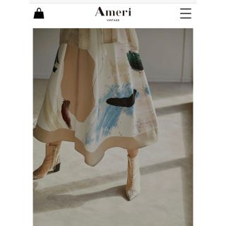 アメリヴィンテージ(Ameri VINTAGE)の最終値下げ★MARY PAINTING FLARE SKIRT(ロングスカート)