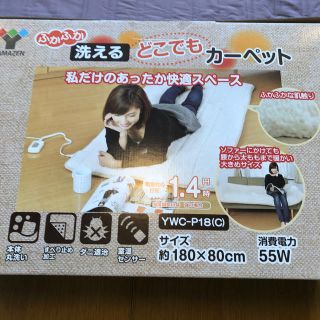 ヤマゼン(山善)のYAMAZEN洗えるどこでもカーペット未開封の新品(ホットカーペット)