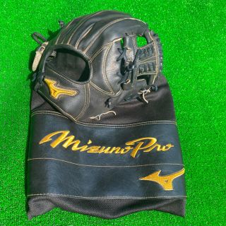 ミズノ(MIZUNO)のミズノプロ MIZUNO 硬式 グラブ 内野用 美品 袋付 おまけ付(グローブ)