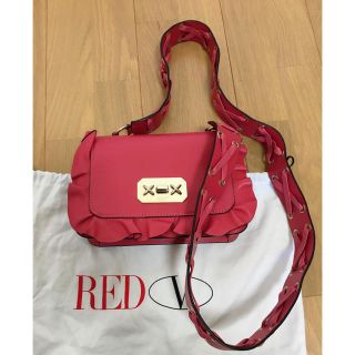 レッドヴァレンティノ(RED VALENTINO)のRED VARENTINO❤️編み上げフリルショルダーbag✨(ショルダーバッグ)