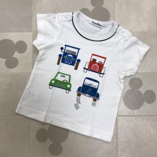 ファミリア(familiar)の【状態良好⭐︎】familiar80cm❤︎車プリントTシャツ♡(Ｔシャツ)