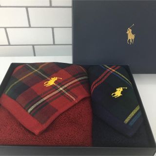 ラルフローレン(Ralph Lauren)のラルフローレン　チェック　フェイスタオル　ハンドタオル　セット　新品　未使用(タオル/バス用品)