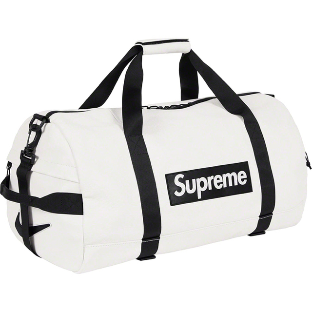 SUPREME NIKE Leather Duffle Bag White