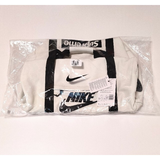 SUPREME NIKE Leather Duffle Bag White