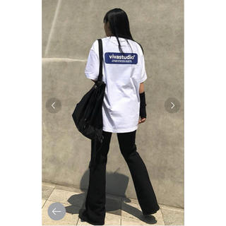 VIVASTUDIO Tシャツ　カットソー　ロゴ　白　T(Tシャツ/カットソー(半袖/袖なし))
