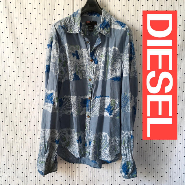 DIESEL(ディーゼル)のDIESEL ディーゼル限定ロングスリーブアロハデザインシャツ　Ｌ メンズのトップス(シャツ)の商品写真