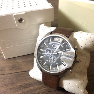 ディーゼル(DIESEL)のディーゼル　DZ-4290　クロノグラフ　ブラウンベルト　グレー文字盤　箱付　(腕時計(アナログ))