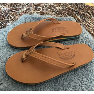 ユナイテッドアローズ(UNITED ARROWS)のRAINBOW SANDALS  レインボーサンダル　ブラウン　small (ビーチサンダル)