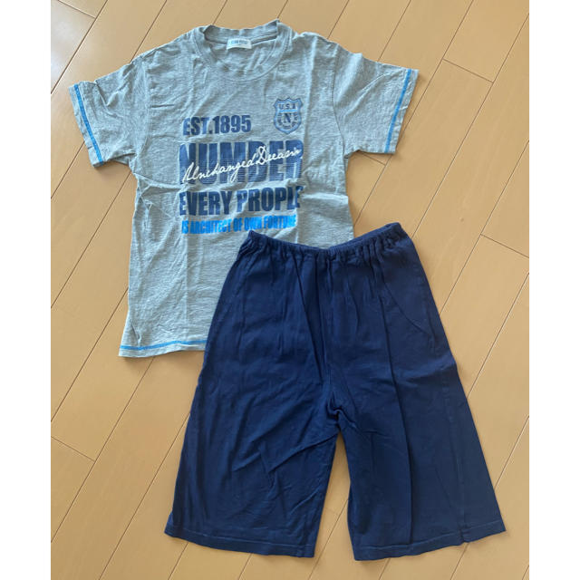 moco様専用　　春・夏Tシャツ素材パジャマ　綿100%   150 キッズ/ベビー/マタニティのキッズ服男の子用(90cm~)(Tシャツ/カットソー)の商品写真