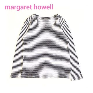 マーガレットハウエル(MARGARET HOWELL)のマーガレットハウエル　鹿の子ボートネック　ロンT APC アニエス　ポールスミス(Tシャツ(長袖/七分))