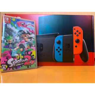 ニンテンドウ(任天堂)のNintendo Switchスイッチ新型本体×スプラトゥーン2セット(家庭用ゲーム機本体)