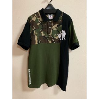 アベイシングエイプ(A BATHING APE)のAape by A BATHING APE  カモフラ　ミックス　ポロシャツ(Tシャツ/カットソー(半袖/袖なし))