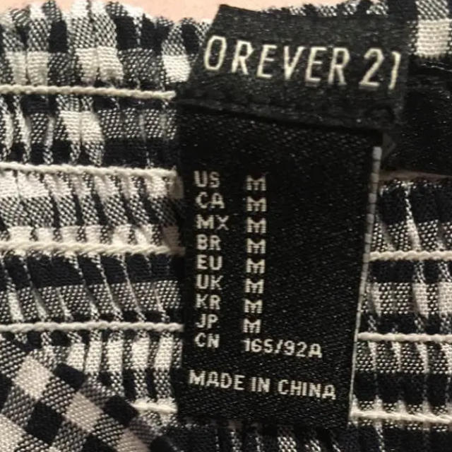 FOREVER 21(フォーエバートゥエンティーワン)のフォーエバー21♡ギンガムチェック⑅◡̈*美品 レディースのトップス(ベアトップ/チューブトップ)の商品写真