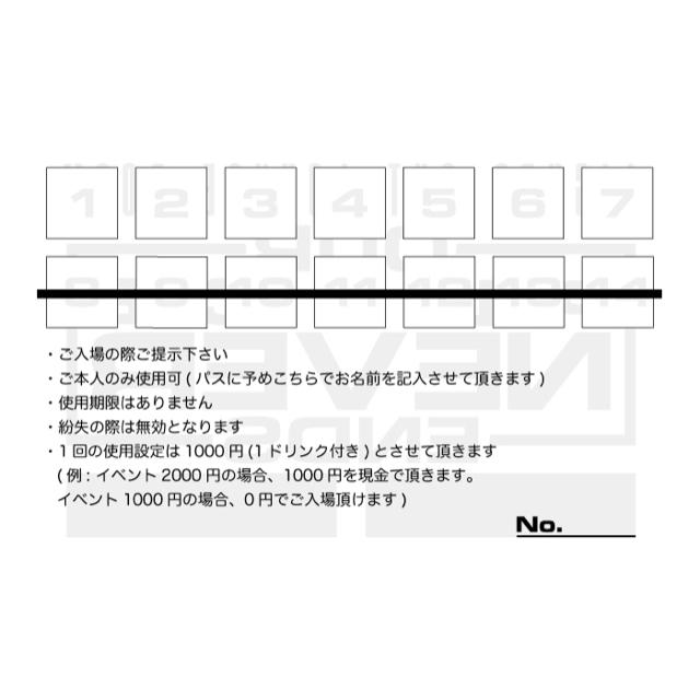 7 ENTRANCE PASS チケットのチケット その他(その他)の商品写真