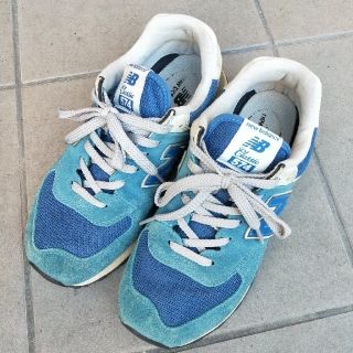 ニューバランス(New Balance)のニューバランスML574クラシック　BLUE25.5(スニーカー)