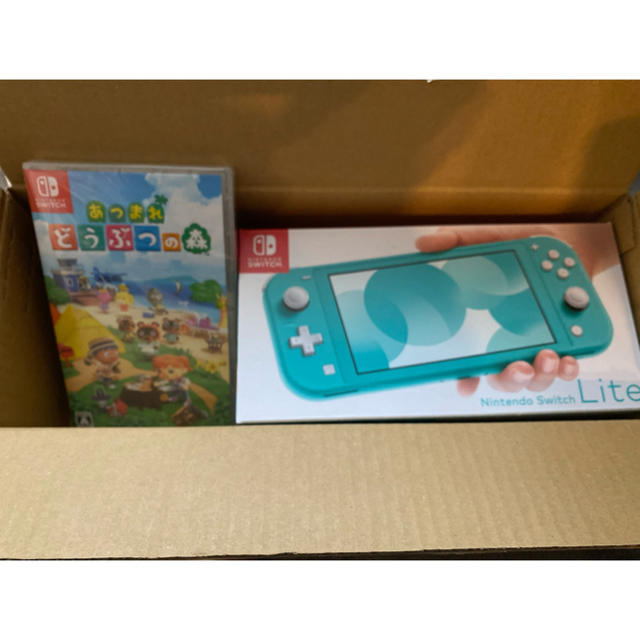 家庭用ゲーム機本体新品未開封 Nintendo switch lite ターコイズ　どうぶつの森