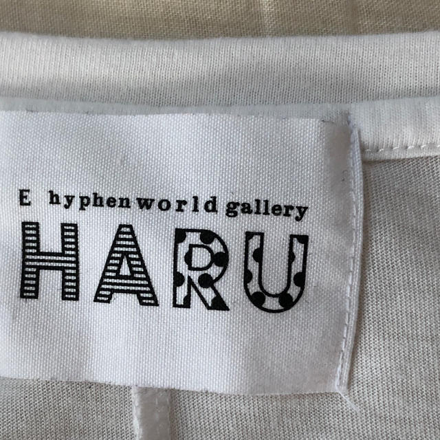 E hyphen world gallery(イーハイフンワールドギャラリー)のイーハイフン　半袖カットソー白 レディースのトップス(カットソー(半袖/袖なし))の商品写真