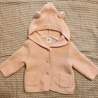 ベビーギャップ(babyGAP)の［コケシ様］babygap くまカーディガン 薄ピンク 60(カーディガン/ボレロ)