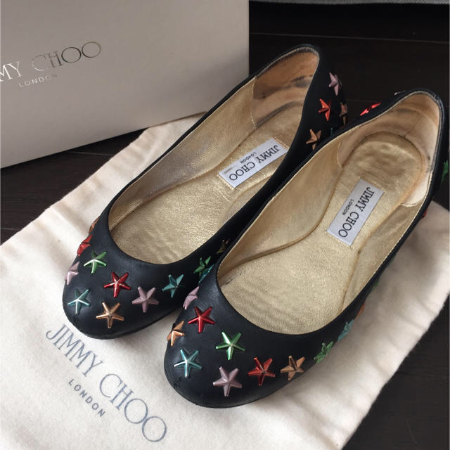 【未使用品】ジミーチュウ スタッズ フラットパンプス 【JIMMY CHOO】