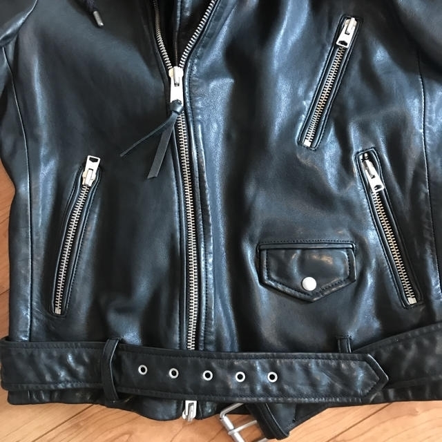 All Saints(オールセインツ)の本革レザージャケット ライダースジャケット　オールセインツ　ブラック　黒 メンズのジャケット/アウター(レザージャケット)の商品写真