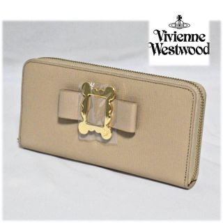 ヴィヴィアンウエストウッド(Vivienne Westwood)の《ヴィヴィアンウエストウッド》新品 ラウンドファスナー長財布 リボン 本革レザー(財布)