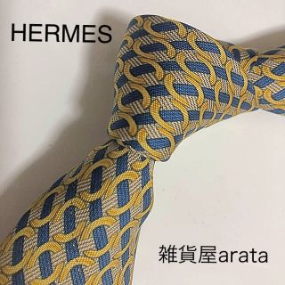 エルメス(Hermes)のHERMES ネクタイ 柄 黄色 HE5(ネクタイ)