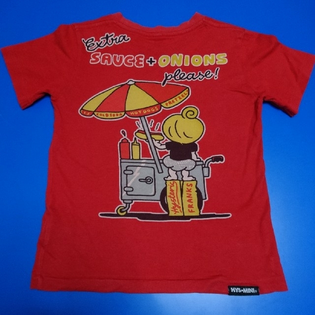 HYSTERIC MINI(ヒステリックミニ)のヒステリックミニ 赤色地Tシャツ 110cm キッズ/ベビー/マタニティのキッズ服男の子用(90cm~)(Tシャツ/カットソー)の商品写真