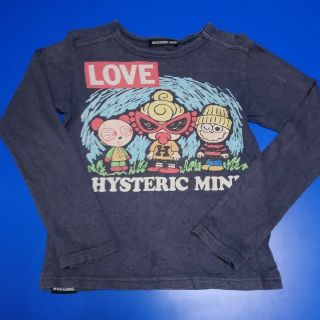 ヒステリックミニ(HYSTERIC MINI)のヒステリックミニ グレー地ロングTシャツ 120cm(Tシャツ/カットソー)