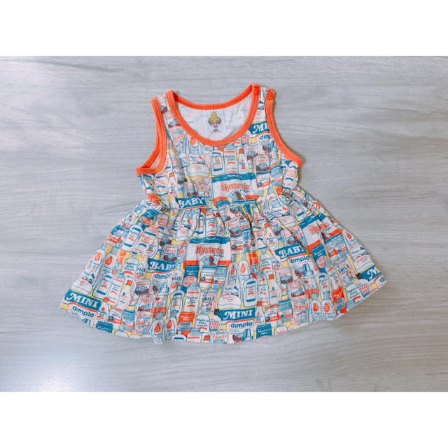 HYSTERIC MINI(ヒステリックミニ)のHYSTERIC MINI ヒスミニ 総柄 ワンピース 80 キッズ/ベビー/マタニティのベビー服(~85cm)(ワンピース)の商品写真