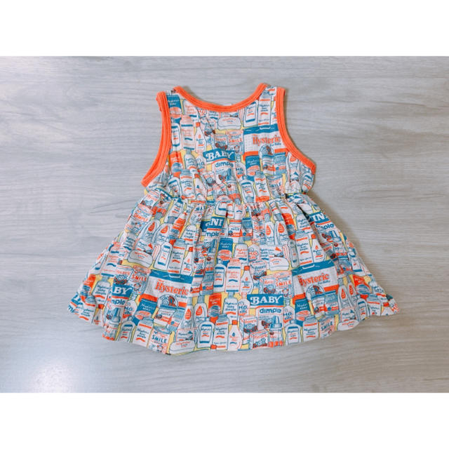 HYSTERIC MINI(ヒステリックミニ)のHYSTERIC MINI ヒスミニ 総柄 ワンピース 80 キッズ/ベビー/マタニティのベビー服(~85cm)(ワンピース)の商品写真