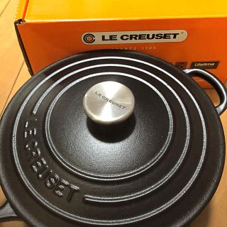 ルクルーゼ(LE CREUSET)の大幅値下げ★新品　未使用ル・クルーゼ　ブラック鍋18cm(鍋/フライパン)