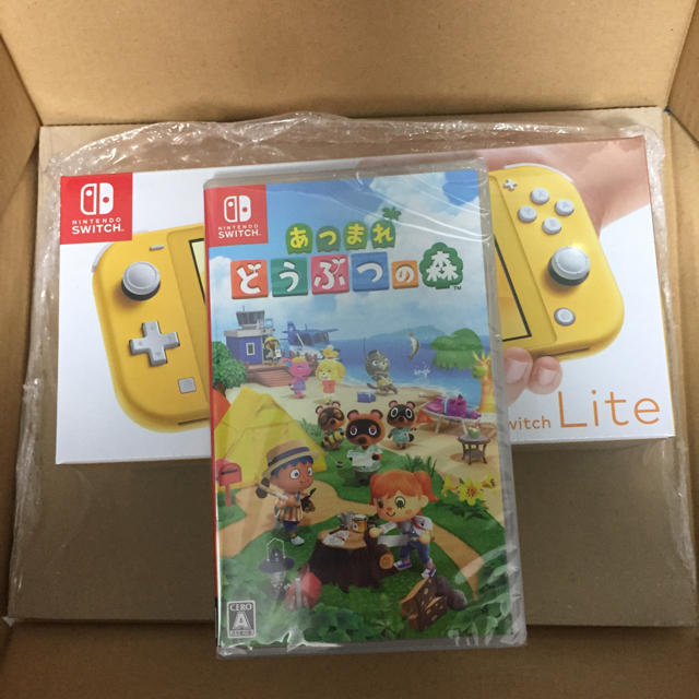 新品未開封 Nintendo switch lite イエロー どう森 セット