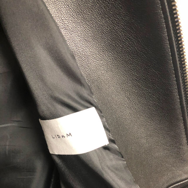 LIDNM シングルライダースジャケット　本革　Ｌサイズ メンズのジャケット/アウター(ライダースジャケット)の商品写真