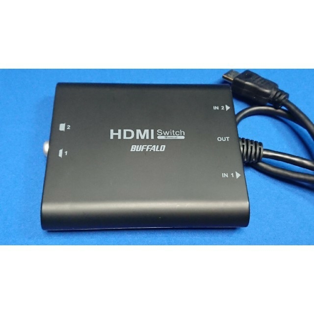 Buffalo(バッファロー)の HDMI 切替器 コンパクト2ポート バッファロー コクヨサプライ 送料込み スマホ/家電/カメラのテレビ/映像機器(映像用ケーブル)の商品写真