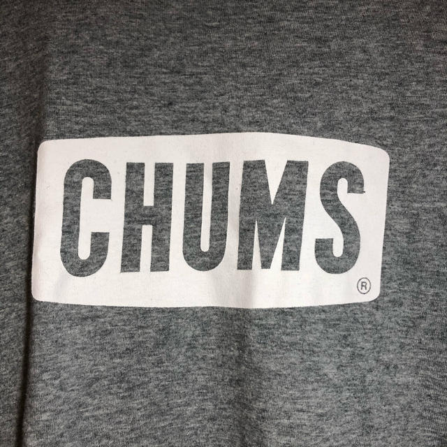 CHUMS(チャムス)のチャムス CHUMS Tシャツ　サイズＬ／グレー スポーツ/アウトドアのアウトドア(その他)の商品写真