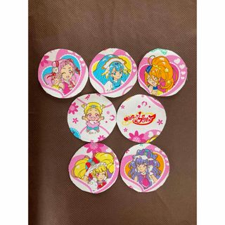 バンダイ(BANDAI)の【ピンク】HUGっと！プリキュアのくるみボタン用はぎれ 38mm(生地/糸)