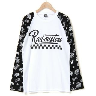 ラッドカスタム(RAD CUSTOM)のRADcustom ラッドカスタム ロンT 長袖Tシャツ 120センチ ホワイト(Tシャツ/カットソー)